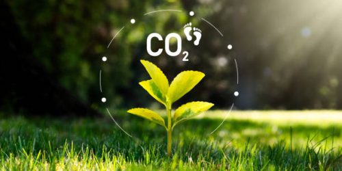 Carbon dioxide, CO2 emissions, carbon footprint concept